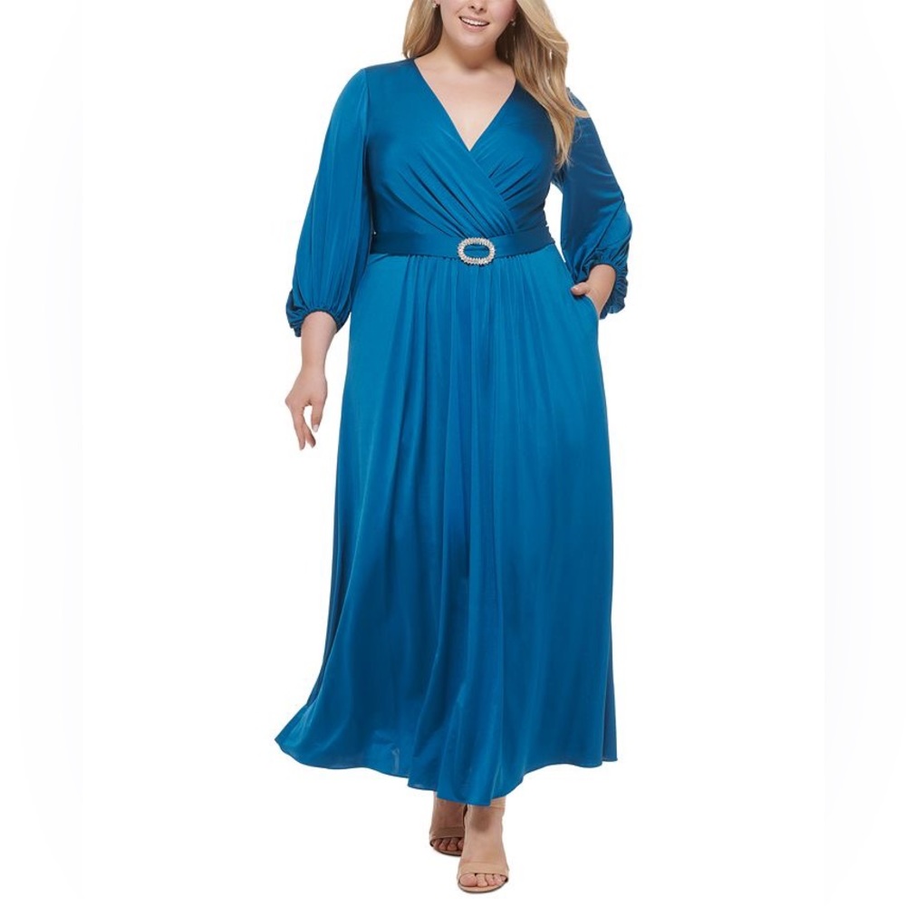 ‼️Brand New, Never Before Worn‼️ Eliza J Plus Size Belted Jersey Gown